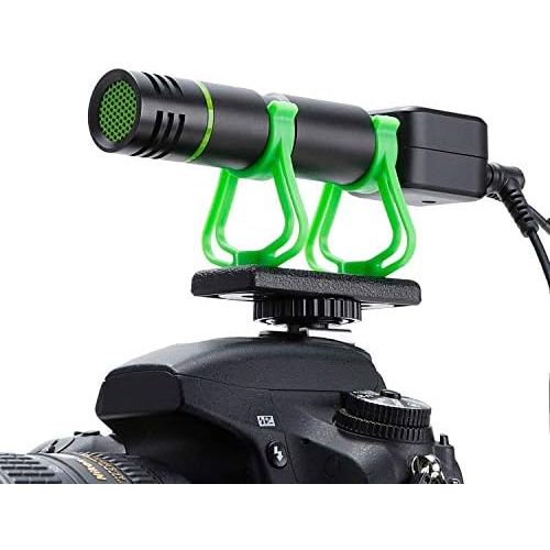  Bietrun Camera Shotgun Video Recording Microphone for Sony, Nikon, Canon DSLR Camera＆iPhone, Android Phone, Rechargeable(Work 10 Hrs), with Windscreen, Tripod, Headphone Out, for Video, In