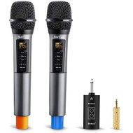 [아마존베스트]Bietrun UHF drahtlos Mikrofon Dual Handmikrofon 30M Funkmikrofonsystem mit Bass/Echo/Treble Soundeffekte Bluetooth zu Musik abspielen 6,35mm/3,5mm Mischpult Verstarker Karaoke Gesa