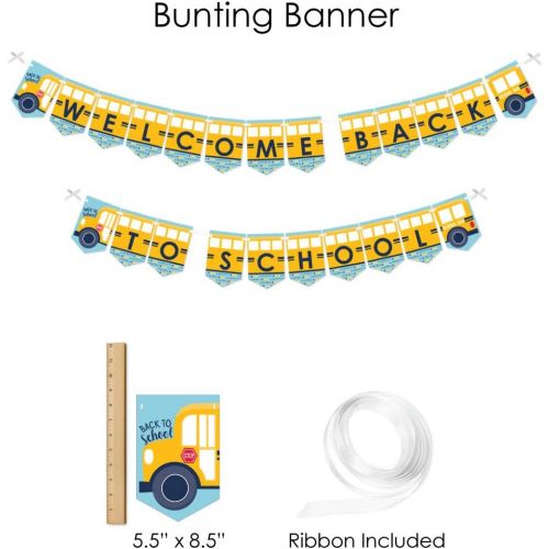  [아마존 핫딜]  [아마존핫딜]Big Dot of Happiness Back to School - First Day of School Classroom Supplies - Banner Decoration Kit - Fundle Bundle