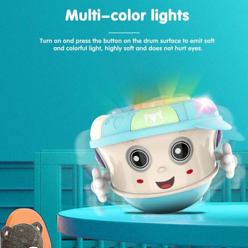  [아마존핫딜][아마존 핫딜] Big Shine Baby Musical Drum Toys with Lights,Sound,Music and Songs.Tumbler Baby Music Toys for 1 2 3 Year Old Boys and Girls.