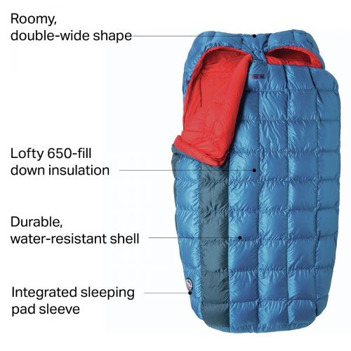  Big Agnes Sentinel Double Sleeping Bag: 30F Down