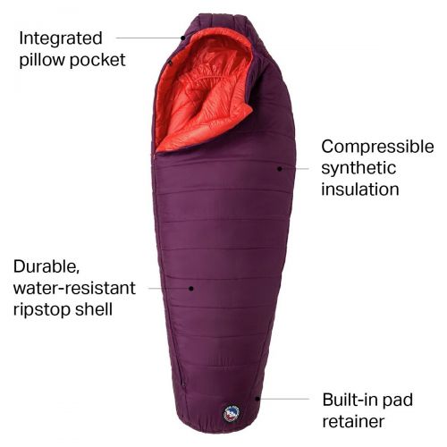  Big Agnes Sunbeam Sleeping Bag: 0F Synthetic - Womens