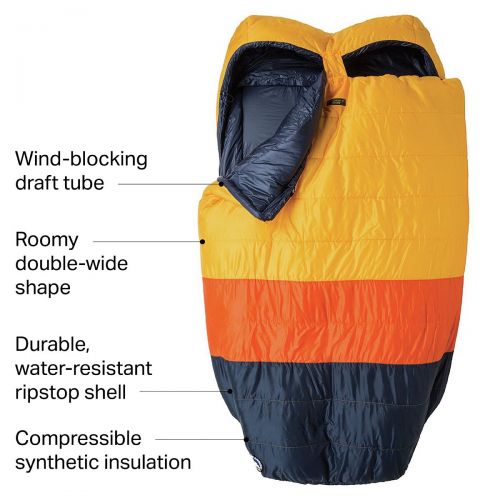  Big Agnes Big Creek Double Sleeping Bag: 30F Synthetic