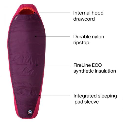  Big Agnes Sunbeam Sleeping Bag: 15F Synthetic - Womens