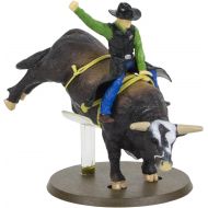 Big Country Toys PBR Bushwhacker Rodeo Bull with Rider - 1:20 Scale - Bull Riding Figurine - Bushwhacker The Bull - Collectible