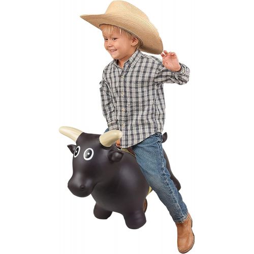  Big Country Toys Lil Bucker Bull - Kids Bouncy Toys - Hopper Ball with Bull Rope for Kids - Rodeo Toy - Bouncy Ball - Rodeo Hopper Toy