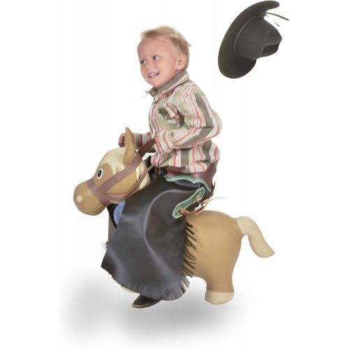  Big Country Toys Lil Bucker Horse - Kids Inflatable Bouncy Horse - Hopper Horse with Bridle & Reins - Horse Riding Toys - Farm Toys - Rodeo Toys