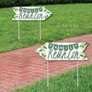 Big Dot of Happiness Family Tree Reunion - Family Gathering Party Sign Arrow - Double Sided Directional Yard Signs - Set of 2