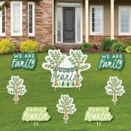 Big Dot of Happiness Family Tree Reunion - Yard Sign and Outdoor Lawn Decorations - Family Gathering Party Yard Signs - Set of 8