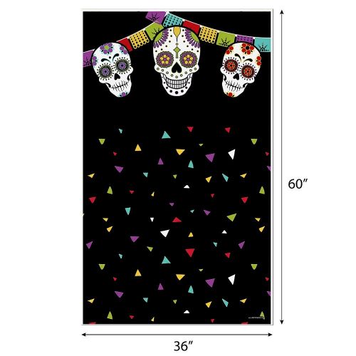  Big Dot of Happiness Day of The Dead - Halloween Sugar Skull Party Photo Booth Backdrops - 36 x 60