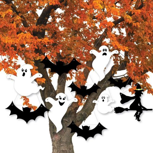  Big Dot of Happiness Hanging Scary Squad - Witch, Bats & Ghosts - Outdoor Hanging Decor - Halloween Party...