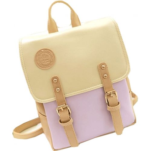  Big Mango Fashion Outdoor Bag SchoolBag Laptop Backpack Soft Satchel Handbag for Female (Purple)