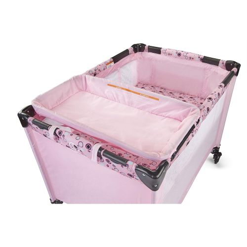  Big Oshi Portable Playard Deluxe Bundle - Nursery Center With Canopy Net Topper - Medium Size -...