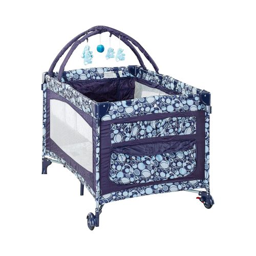  Big Oshi Portable Playard Deluxe Bundle - Nursery Center With Canopy Net Topper - Medium Size -...