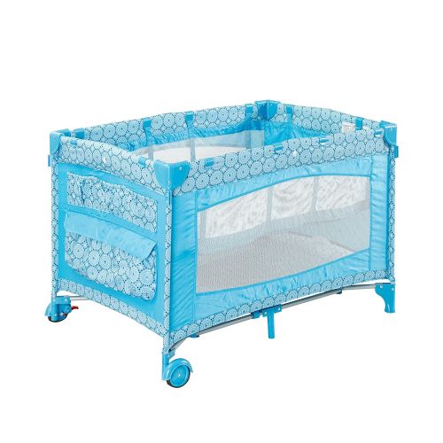  Big Oshi Portable Playard Deluxe Bundle - Nursery Center With Canopy Net Topper - Medium Size -...