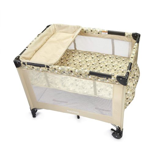  Big Oshi Portable Playard Deluxe Bundle - Nursery Center With Canopy Net Topper - Medium Size -...