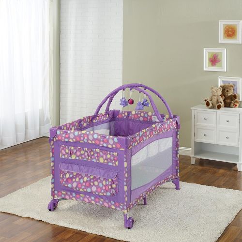  Big Oshi Portable Playard Deluxe Bundle - Nursery Center With Canopy Net Topper - Medium Size -...