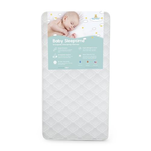  Big Oshi Full Size Baby Crib Mattress - 5.8 Thick - Orthopedic Innerspring Mattress - 96 Coil Springs - With Waterproof Cover - Make Clean up Easy - Safe, Hypoallergenic...