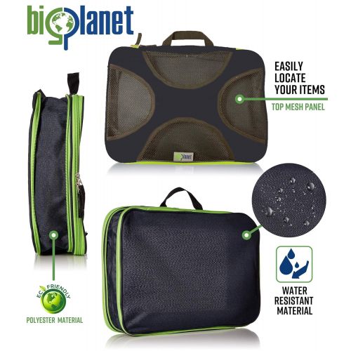  Big Planet BigPlanet 5 Piece Set - Compression Packing Cubes For Travel, Laundry & Shoe Organizer Bags - Water Resistant Packing Cubes Organize & Compress Luggage Sets, Travel Accessories & C