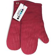 Big Red House Oven Mitts, with The Heat Resistance of Silicone and Flexibility of Cotton, Recycled Cotton Infill, Terrycloth Lining, 480 F Heat Resistant Pair Red