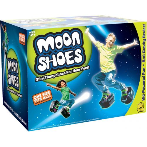  Big Time Toys Moon Shoes Bouncy Shoes - Mini Trampolines For your Feet - One Size, Black, New and improved