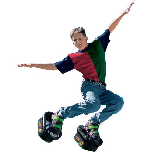  Big Time Toys Moon Shoes Bouncy Shoes - Mini Trampolines For your Feet - One Size, Black, New and improved