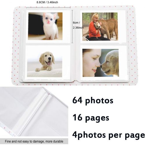  BigTrend 2x3 Inch Photo Paper Film Album Set for Fujifilm Instax Mini Camera, Polaroid Snap, Z2300, SocialMatic Instant Cameras & Zip Instant Printer (64 Pockets, Animal)