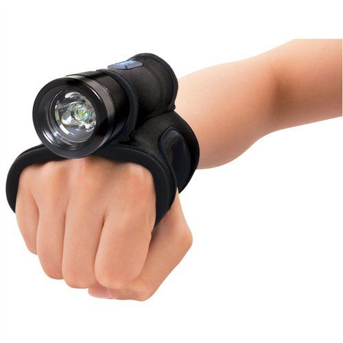  BigBlue AL350NG 350 Lumen 8° Narrow Beam Scuba Diving Light with Hand Mounting Glove