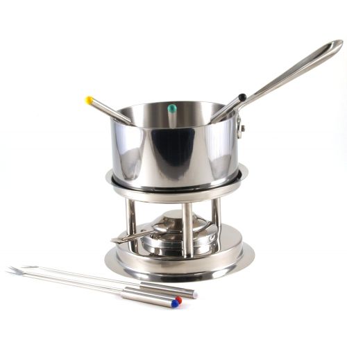  BigKitchen Estia Gourmet Polished 18/10 Stainless Steel Fondue Accessory Set