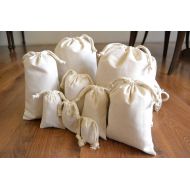 BigLotBags Cotton Muslin Bags, 100% Organic Cotton with Double Drawstring. Premium Quality Reusable Eco-Friendly Natural Muslin Bags. (100, 10 x 12 Inches)