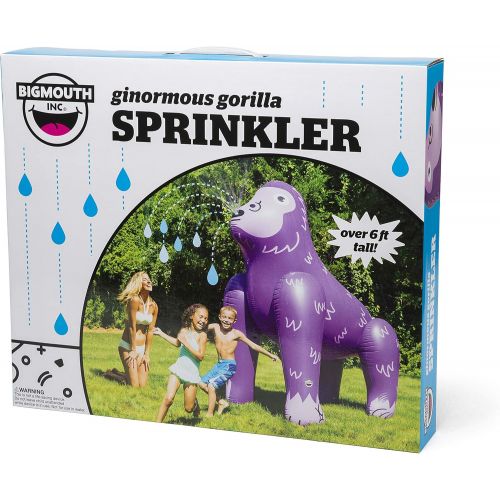  BigMouth Inc. Giant Purple Ape Inflatable Kids Yard Sprinkler - Inflatable Sprinkler, Easy to Clean, Inflate/Deflate, Transport, and Store