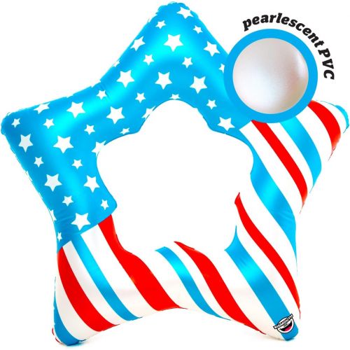  BigMouth Inc. American Patriotic Star Pool Float  3 Foot Pool Float, Durable Inflatable Vinyl Summer Pool or Beach Toy, Makes a Great Gift Idea