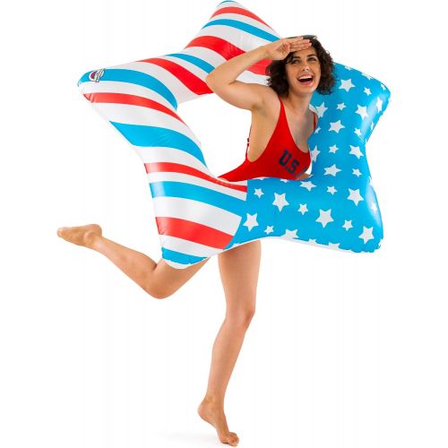  BigMouth Inc. American Patriotic Star Pool Float  3 Foot Pool Float, Durable Inflatable Vinyl Summer Pool or Beach Toy, Makes a Great Gift Idea