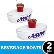 BigMouth Inc. Stranger Things Scoops Ahoy Beverage Boats  Two Pack  14” Inflatable Drink Holders, Easy to Inflate/Deflate, Holds Cups, Cans, or Bottles, Makes a Great Gift Idea