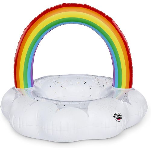  BigMouth Inc. Giant Inflatable Magical Pool Float with Glitter Inside, Patch Kit Included, Swim Innertube (Giant Rainbow)