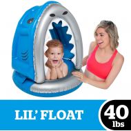 BigMouth Inc. Lil Silly Shark Float with Canopy - Ultra-Durable Dual-Chamber 3-Point Harness w/ Child Safety Valves, for Ages 1-3 Years and Up to 40 Pounds, UPF 50+ Protection Baby