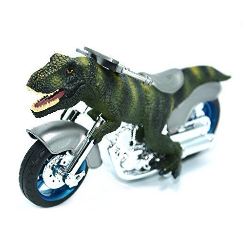  BigNoseDeer Dinosaur Motorcycle Toys - Animal Friction Motorcycles Toys Dinosaurs Tyrannosaurus T Rex 7.1 x 4