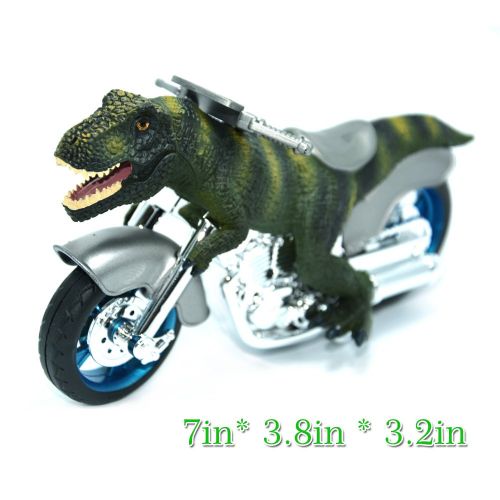  BigNoseDeer Dinosaur Motorcycle Toys - Animal Friction Motorcycles Toys Dinosaurs Tyrannosaurus T Rex 7.1 x 4