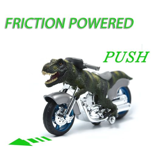  BigNoseDeer Dinosaur Motorcycle Toys - Animal Friction Motorcycles Toys Dinosaurs Tyrannosaurus T Rex 7.1 x 4