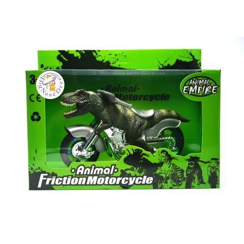  BigNoseDeer Dinosaur Motorcycle Toys - Animal Friction Motorcycles Toys Dinosaurs Tyrannosaurus T Rex 7.1 x 4