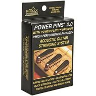BigRock Innovations Power Pins 2.0 - Chrome Set with Power Plate Upgrade- Patented Bridge Pin System for Acoustic Guitars- Improved Tone, Amplified Sound, Easier Restringing, and Faster Tuning