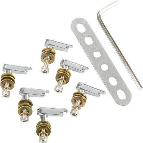  BigRock Innovations Power Pins 2.0 - Chrome Set with Power Plate Upgrade- Patented Bridge Pin System for Acoustic Guitars- Improved Tone, Amplified Sound, Easier Restringing, and Faster Tuning