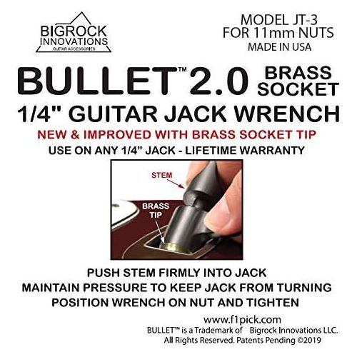 [아마존베스트]BigRock Innovations Bigrock Ball 2.0 Guitar Wrench for 11mm Nuts