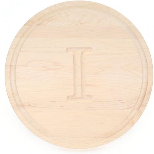  BigWood Boards 110-NI Cutting Board, Thick Round Cutting Board, Medium Round Cheese Board, Maple Wood Serving Tray