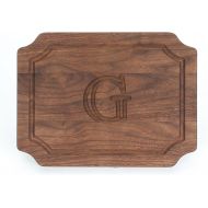 BigWood Boards W320-T Carving Board, Carving Board with Juice Well, Large Personalized Cutting Board with Juice Groove, Walnut Serving Platter,T