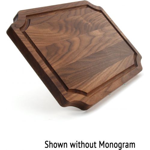  BigWood Boards W320-T Carving Board, Carving Board with Juice Well, Large Personalized Cutting Board with Juice Groove, Walnut Serving Platter,T