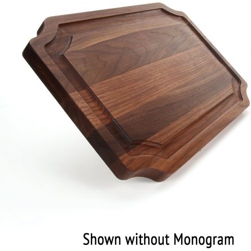  BigWood Boards W320-T Carving Board, Carving Board with Juice Well, Large Personalized Cutting Board with Juice Groove, Walnut Serving Platter,T