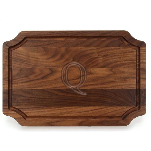  BigWood Boards W320-T Carving Board, Carving Board with Juice Well, Large Personalized Cutting Board with Juice Groove, Walnut Serving Platter,T