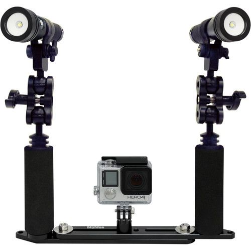  Bigblue Extendable Mounting Tray with Dual Grips for GoPro Camera