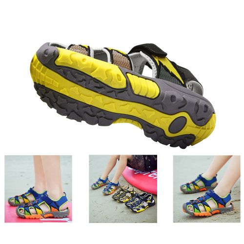  Bigcount Boys Girls Outdoor Sport Closed-Toe Sandals Kids Breathable Mesh Water Athletic Sandals Shoes